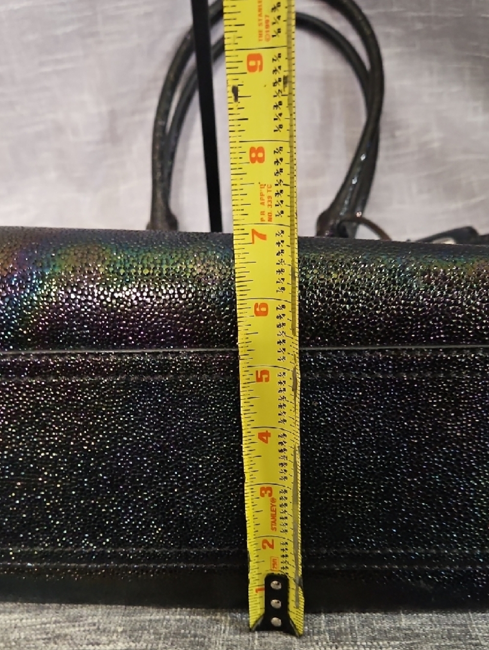 ✨ RARE Collector's Item ✨ Henri Bendel Petrol Oil Slick Carlyle Tote Bag - Picture 14 of 17